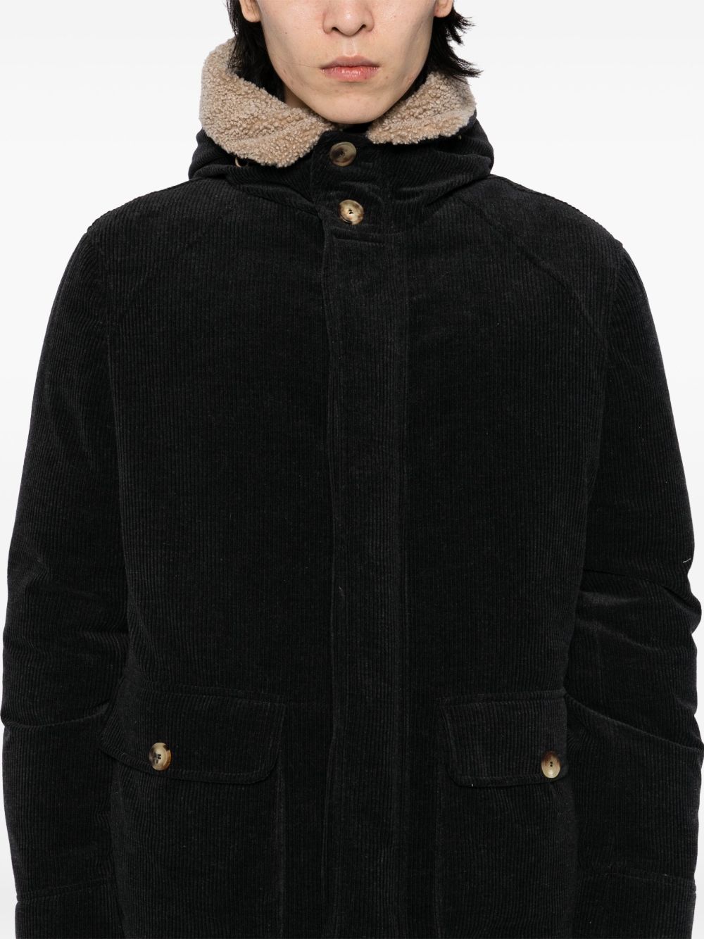 Corduroy Single Breasted Coat