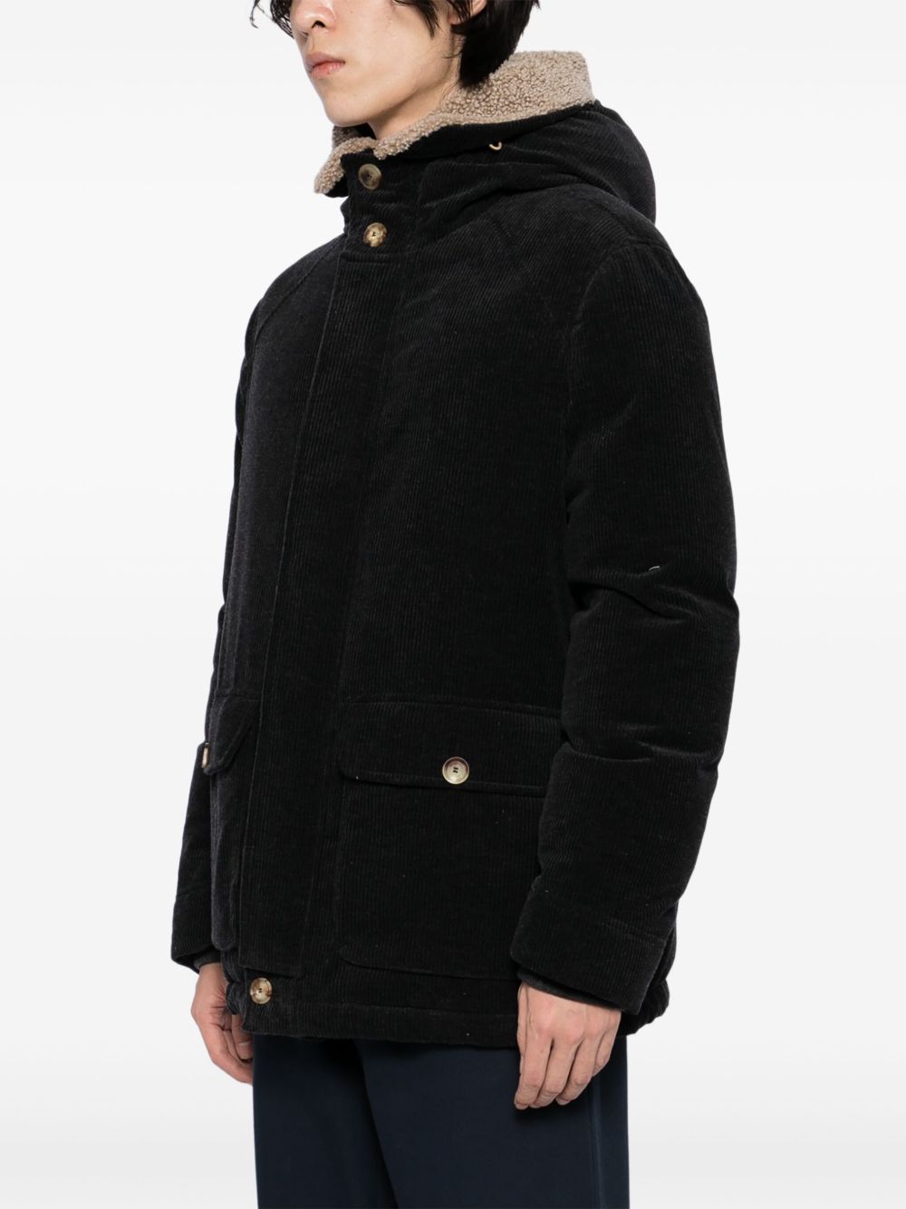 Corduroy Single Breasted Coat