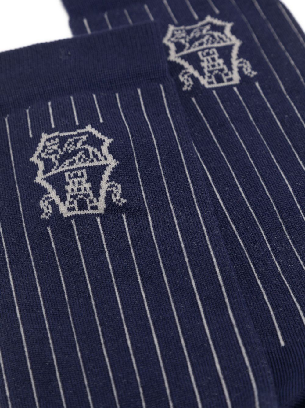 Intarsia-Knit Logo Socks