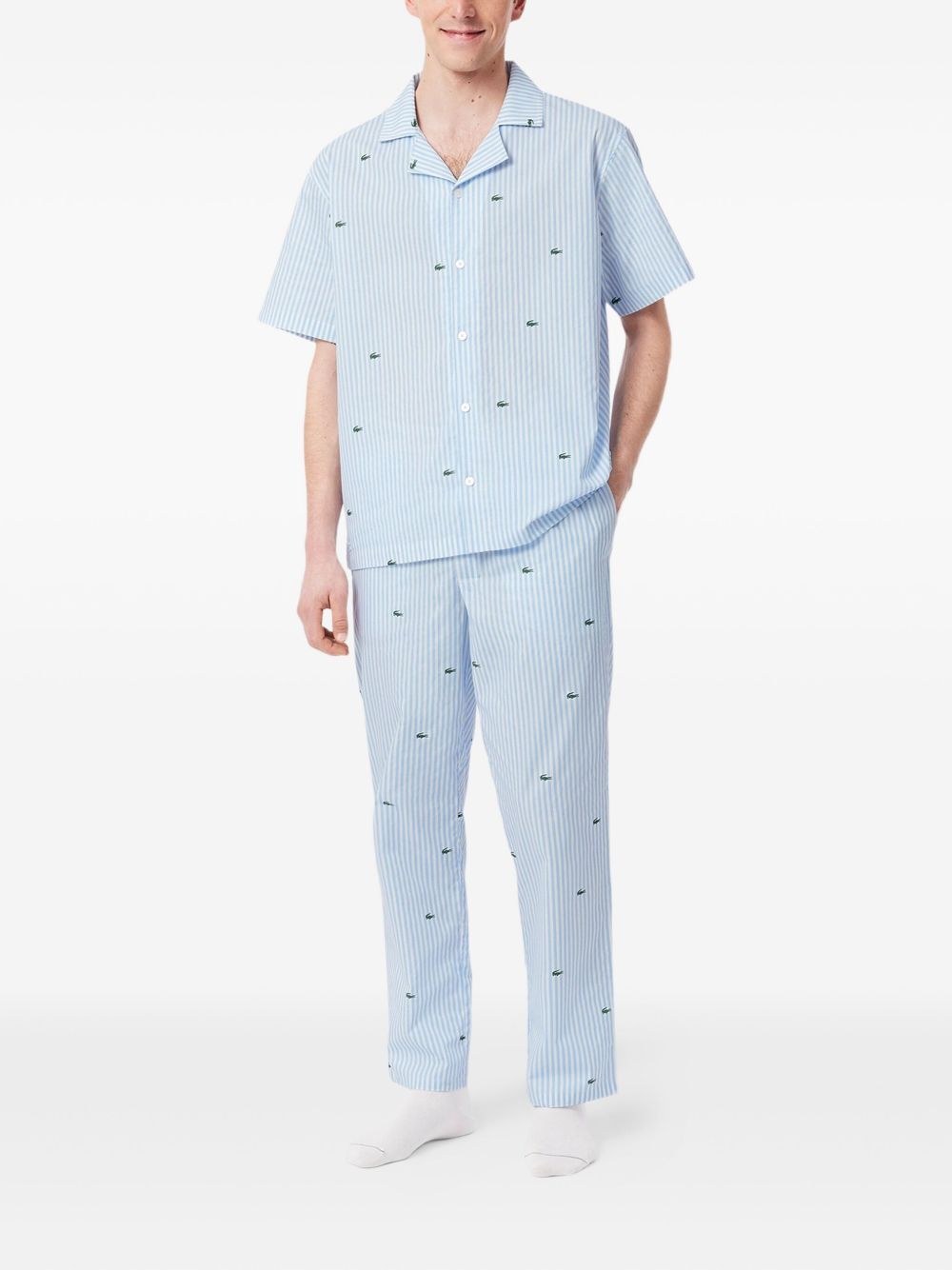 logo-embroidered shirt