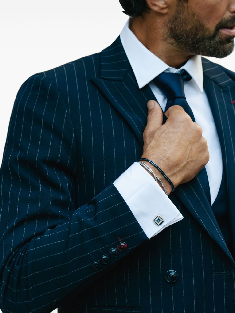 Stone-Detail Square Cufflinks
