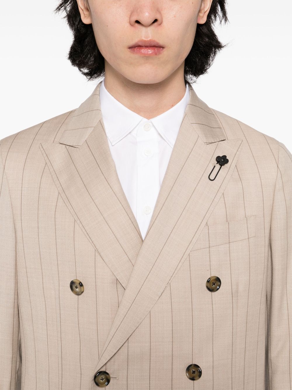 striped double breasted suit