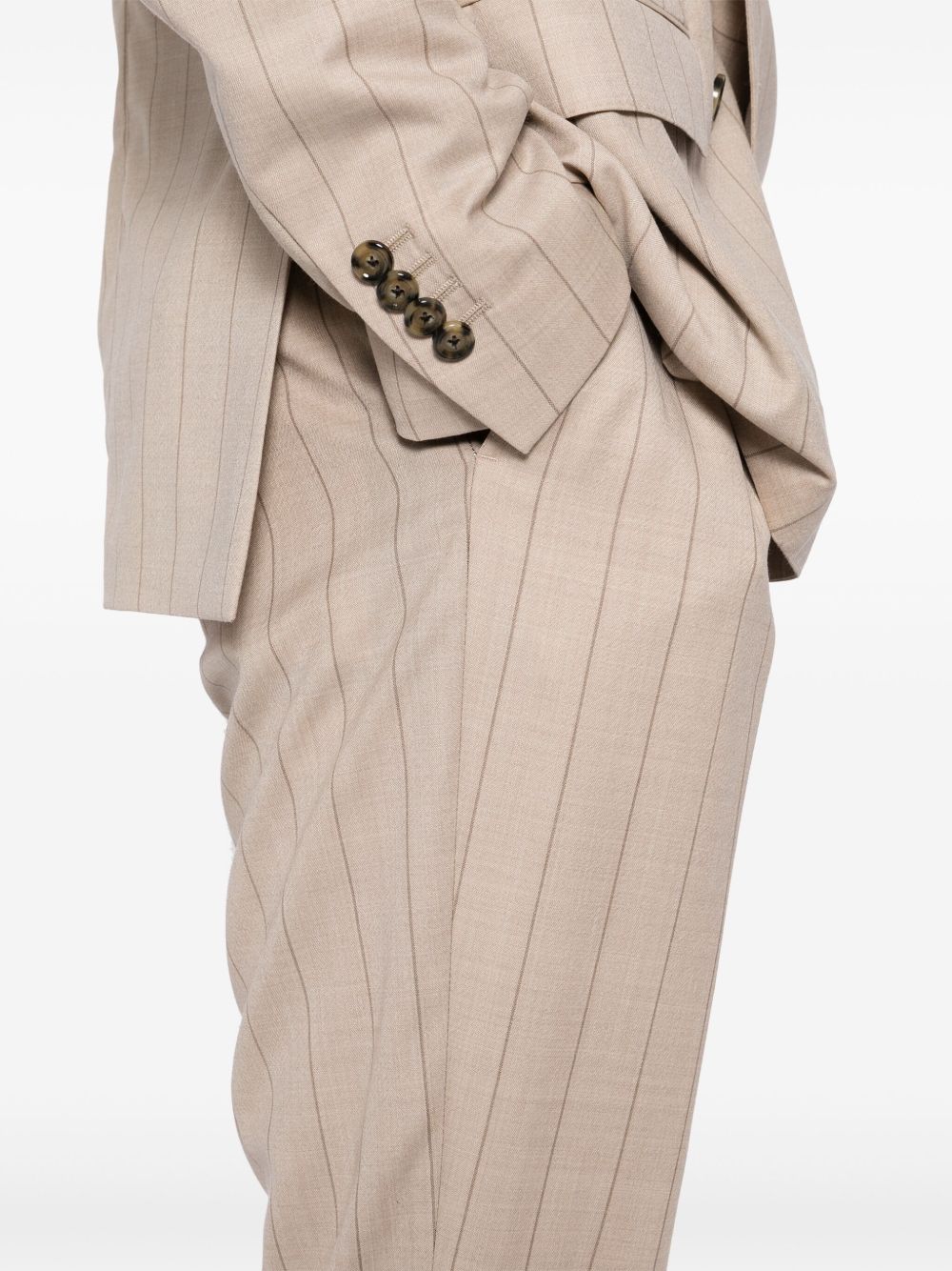 striped double breasted suit