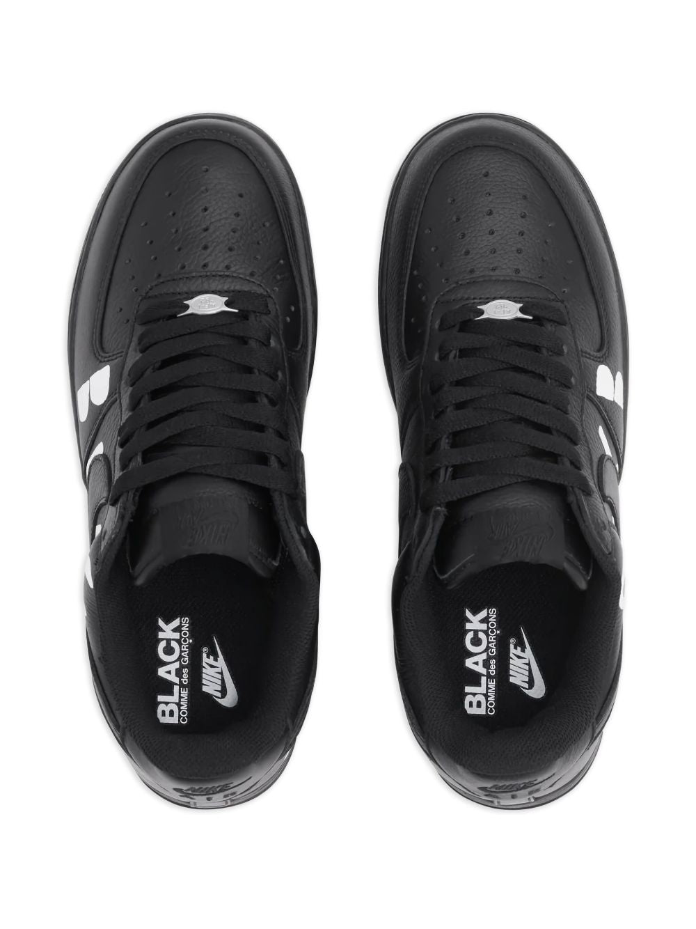 Black Leather High-Top Sneakers