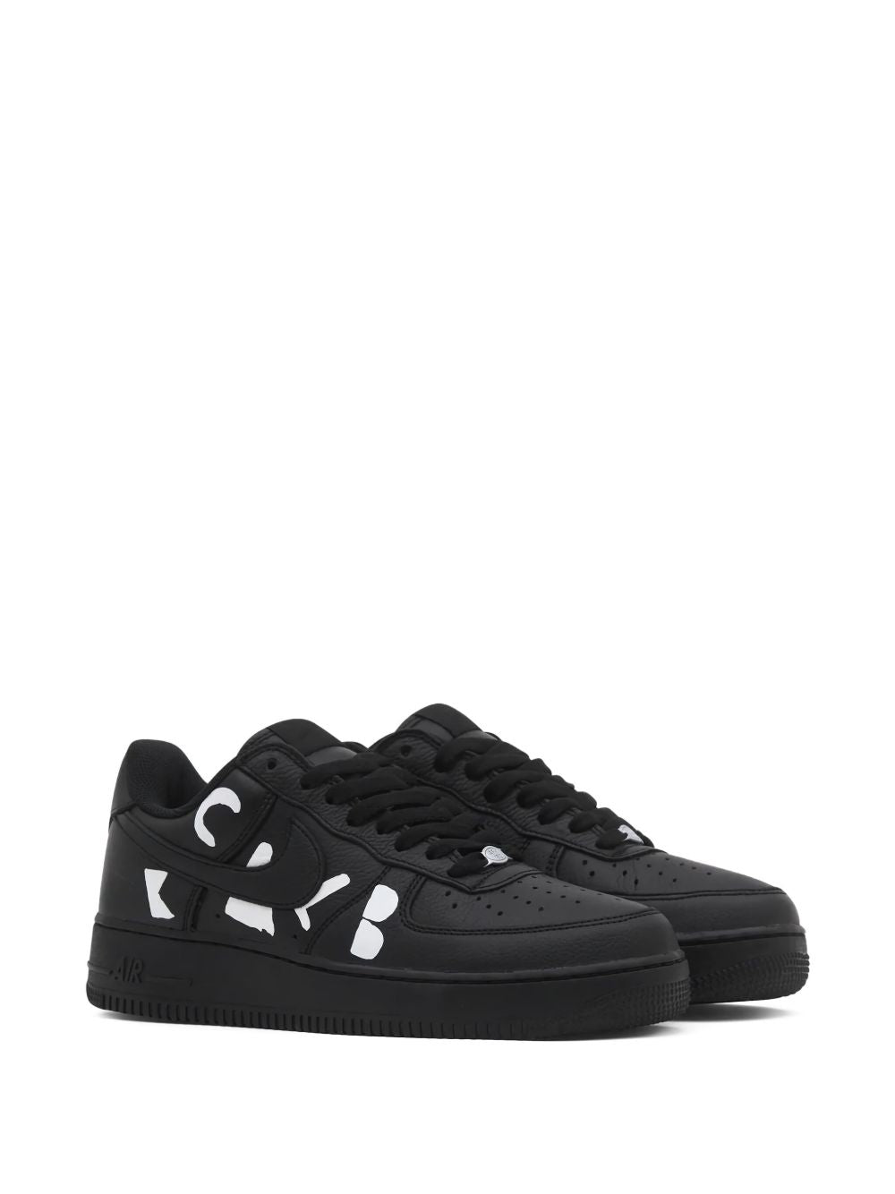 Black Leather High-Top Sneakers