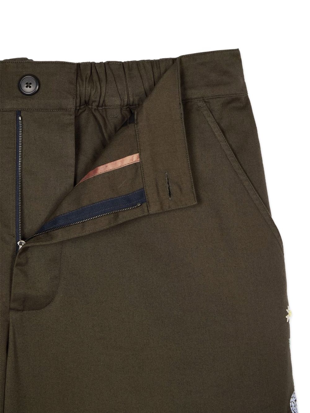 embroidered cotton shorts