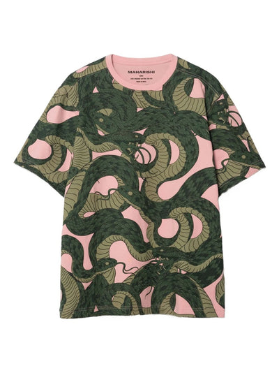 Snake-Print Short-Sleeve T-Shirt