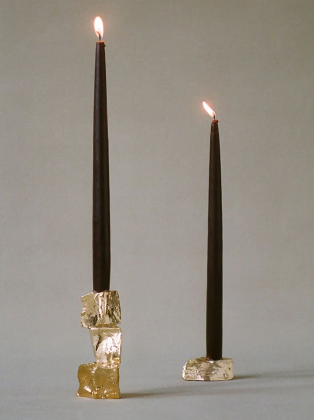brushed candle holder  
