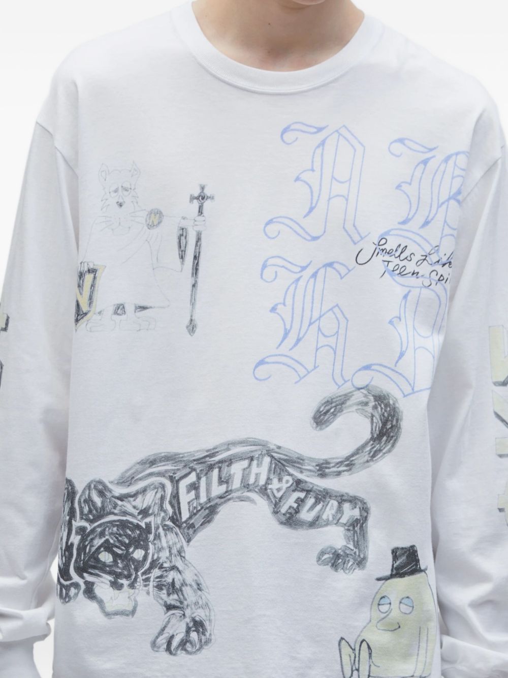 graphic-print long-sleeve T-shirt