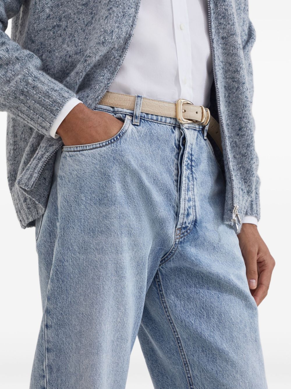 logo-patch jeans