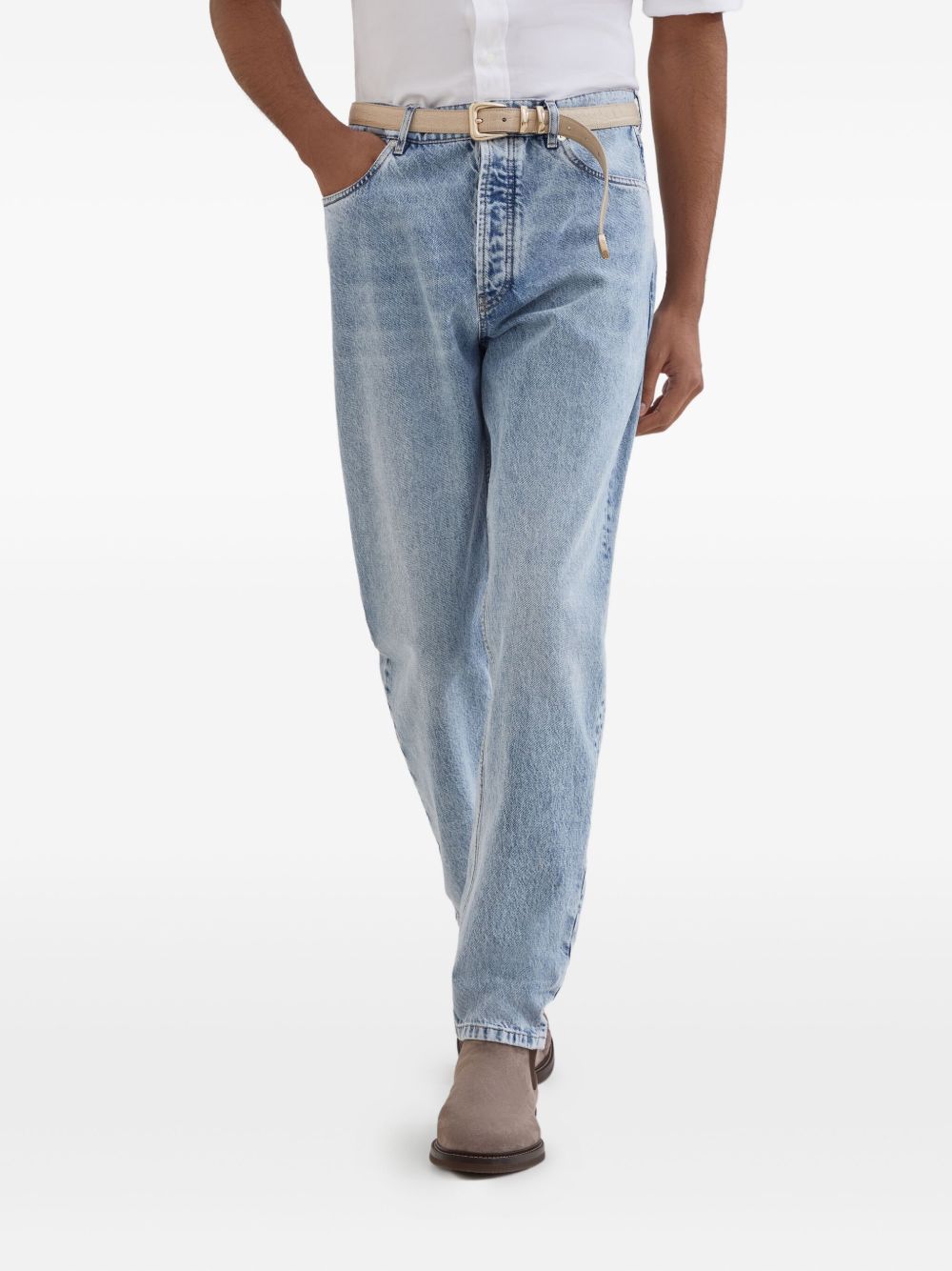 logo-patch jeans