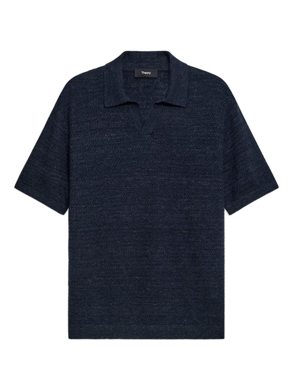 linen-blend polo shirt