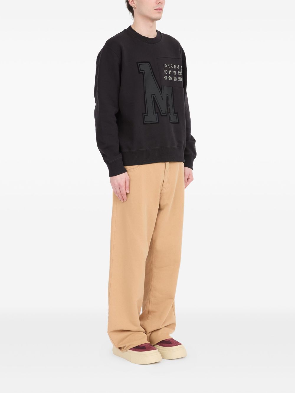 appliqué logo sweatshirt