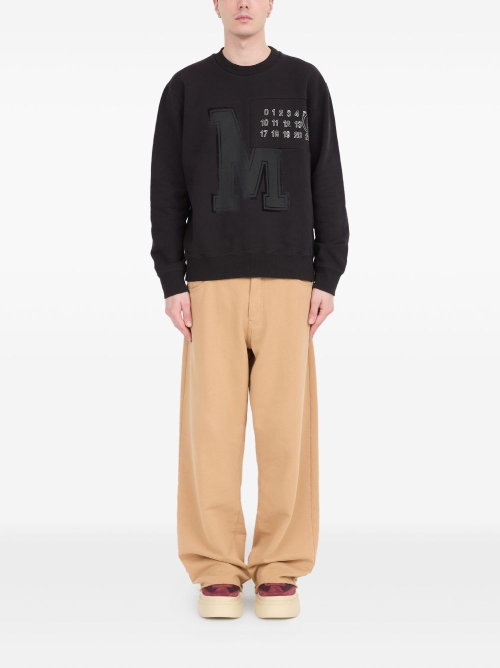 appliqué logo sweatshirt