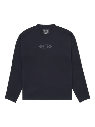 Textured Logo Long-Sleeved T-Shirt
