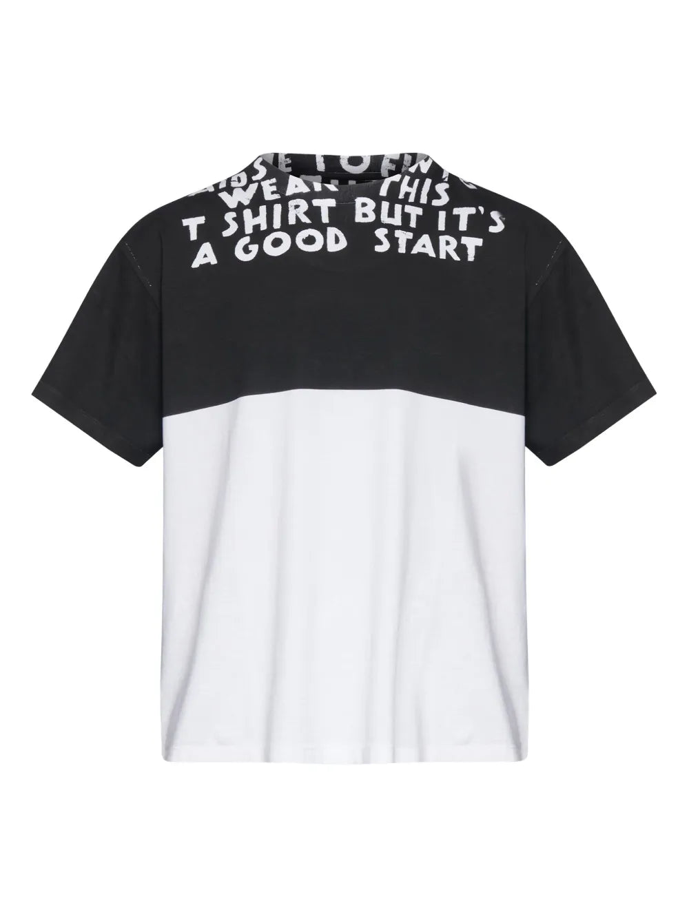 Graphic-Print Panelled T-Shirt