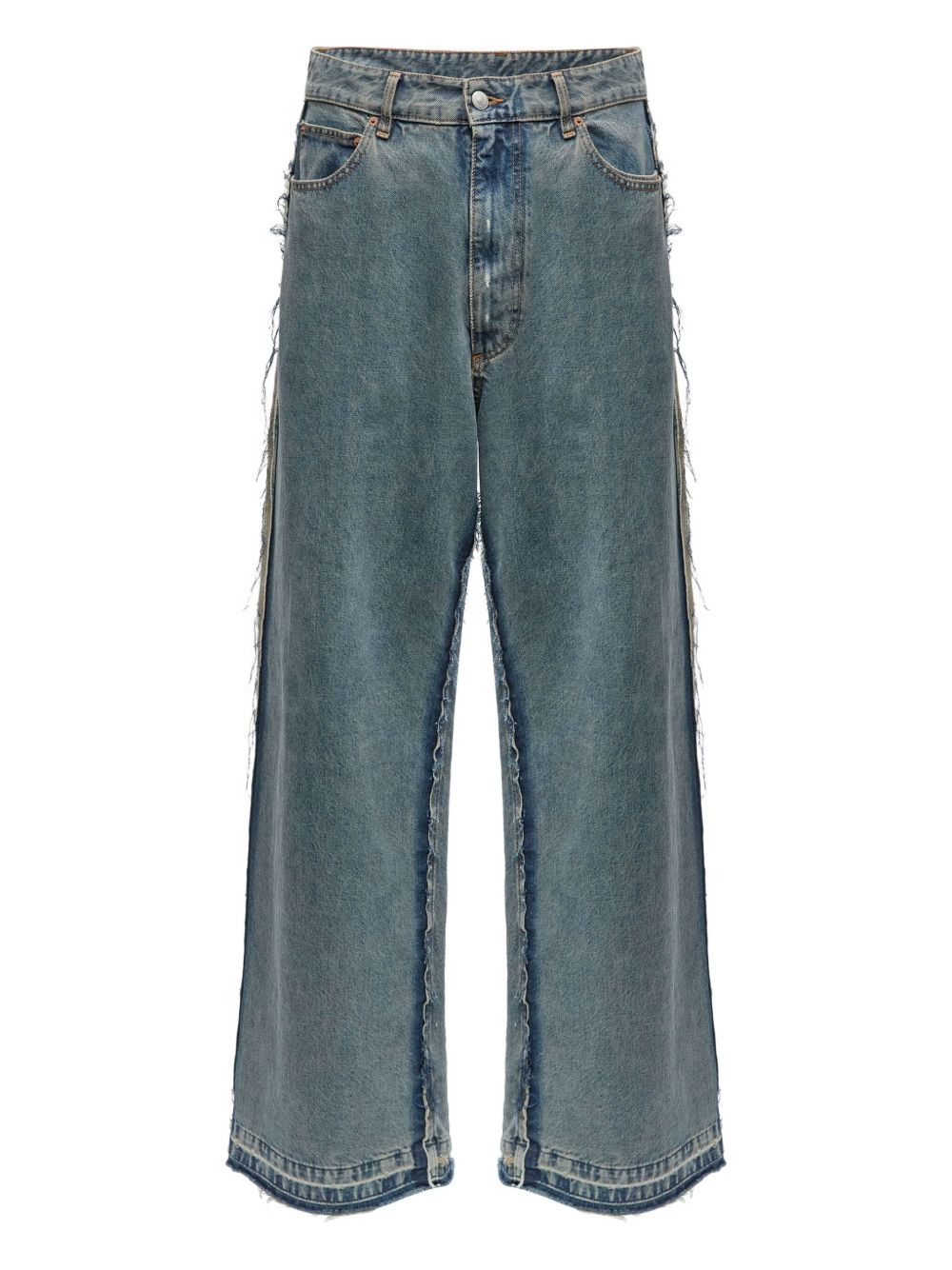 inside-out straight-leg jeans