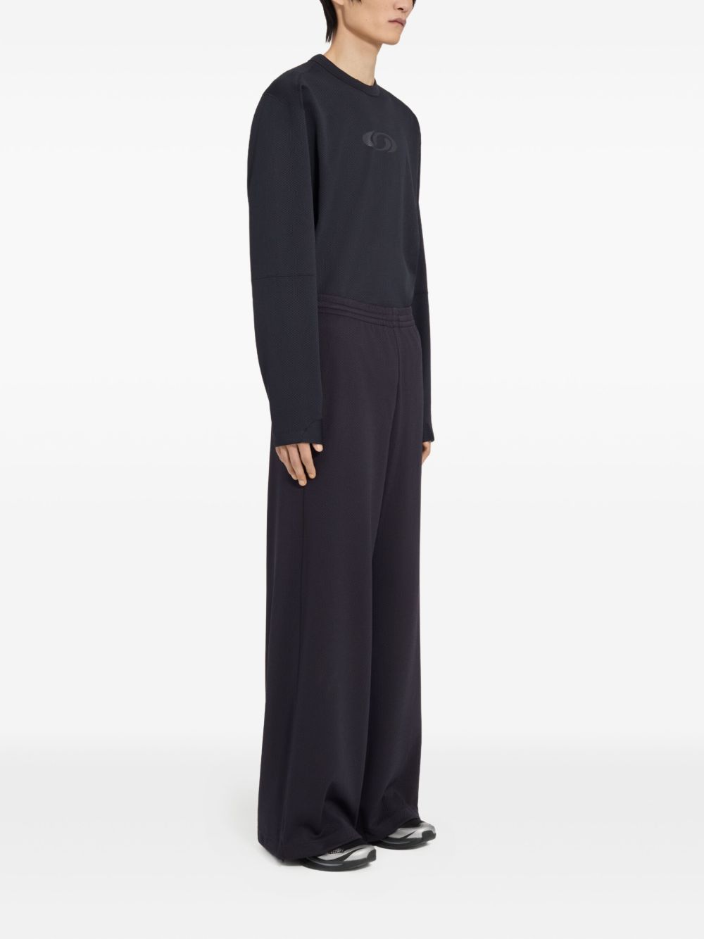 drawstring-cuff logo-print trousers