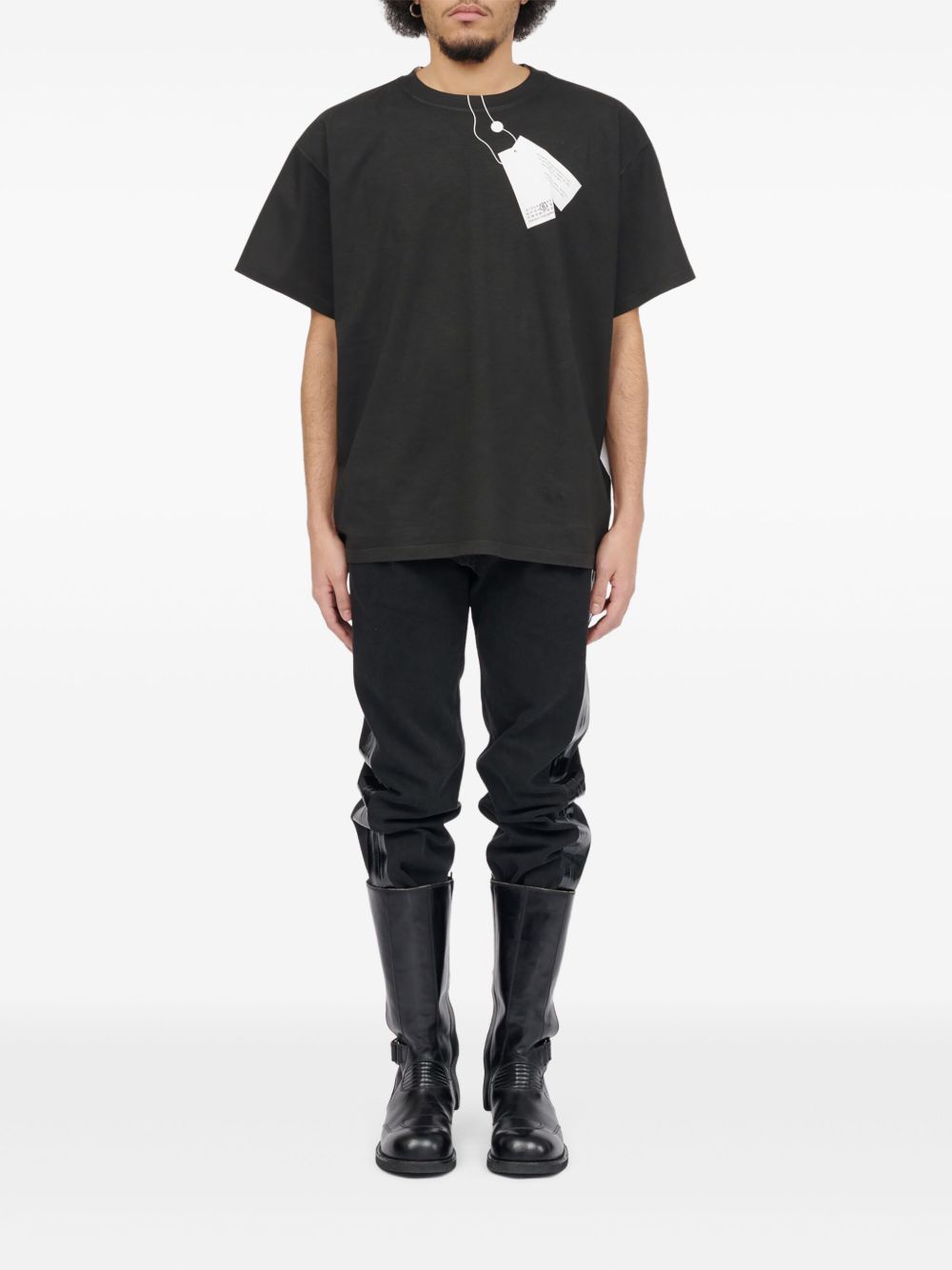 tag-print T-shirt
