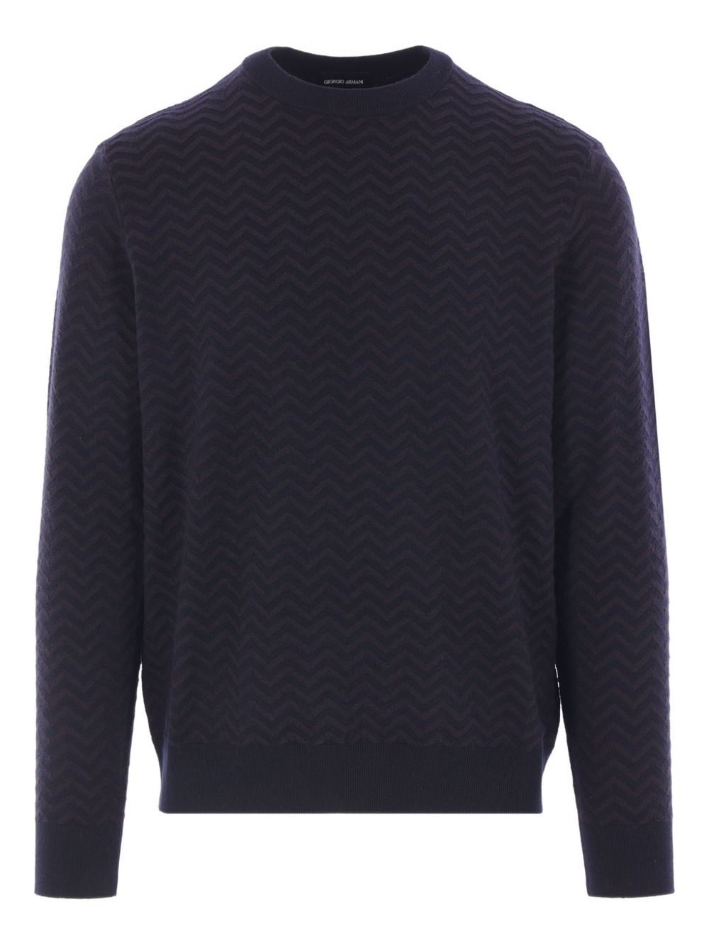 chevron-pattern wool sweater