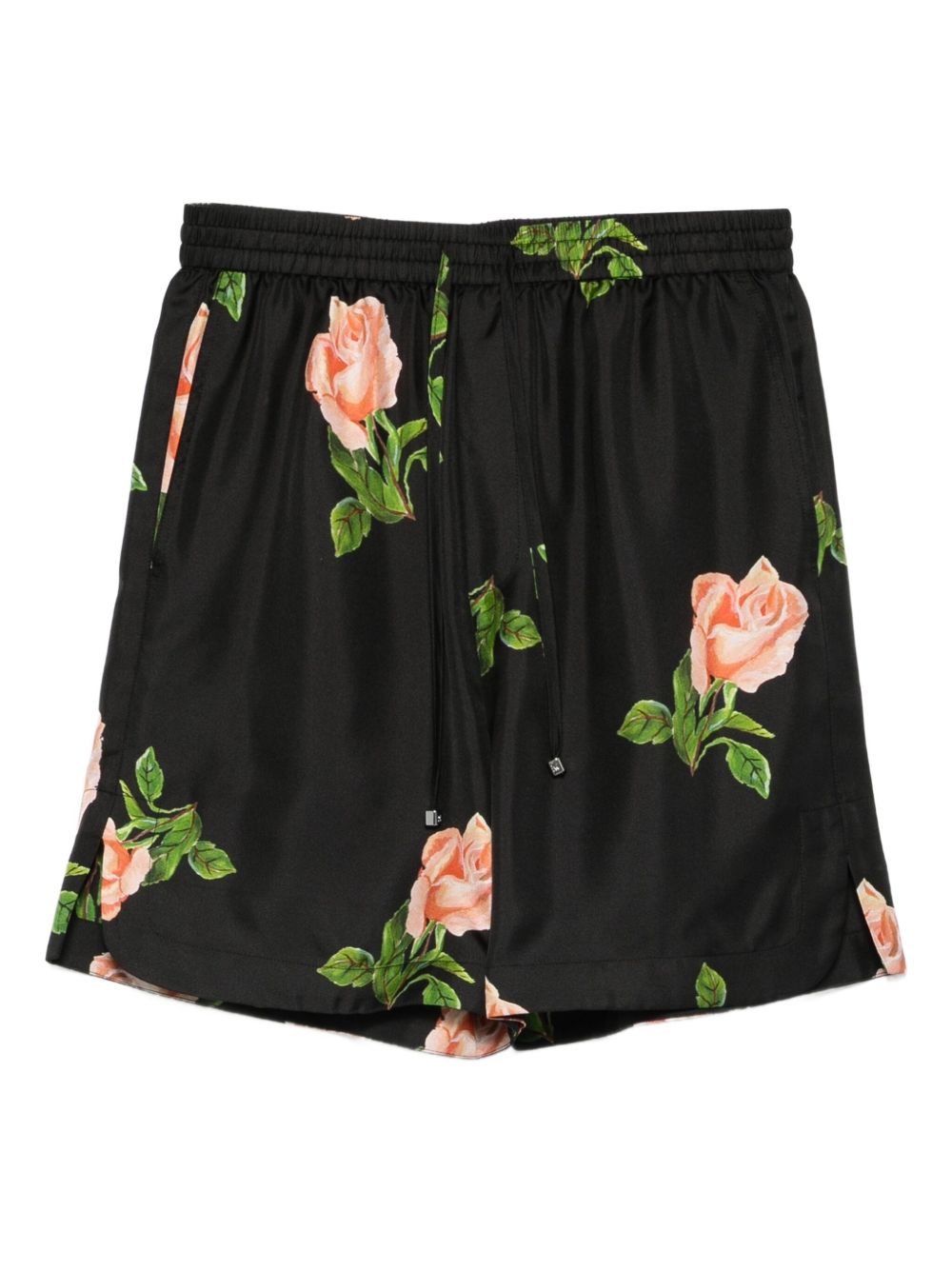 Anish rose-print drawstring shorts