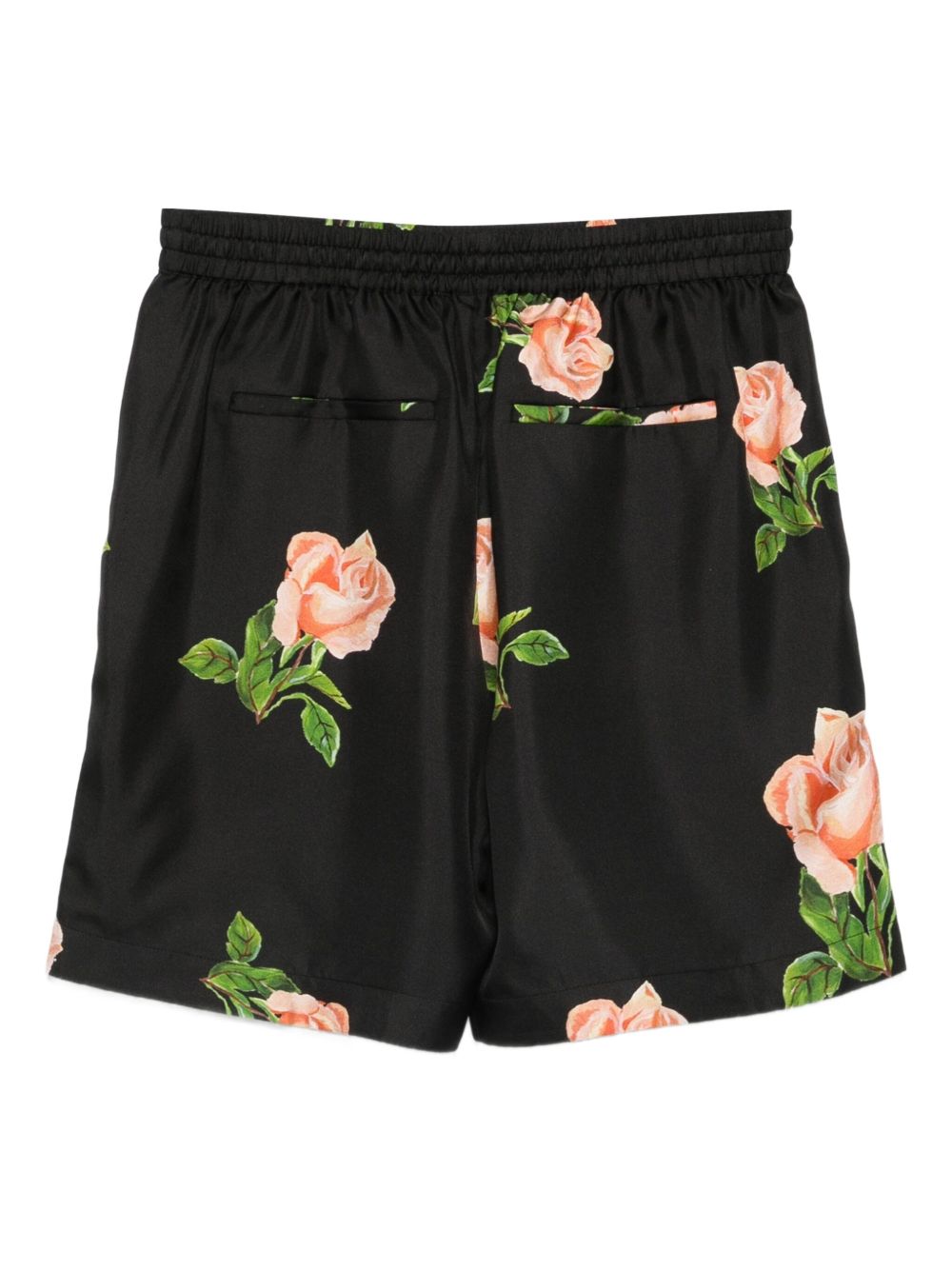 Anish rose-print drawstring shorts