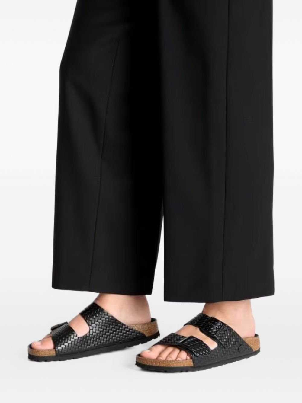 braided-strap slide sandals