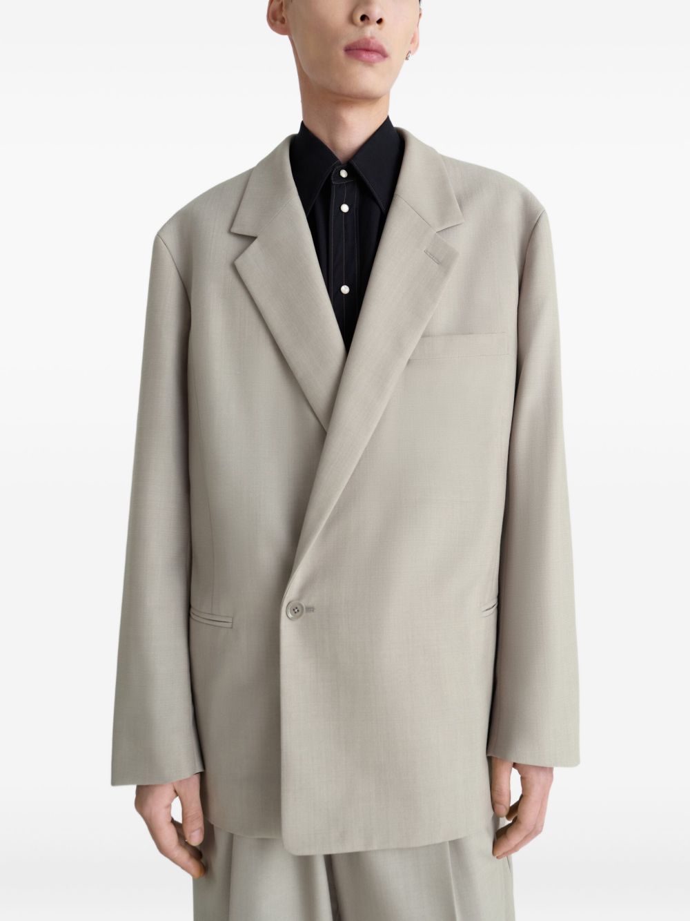 double-breasted tailored blazer