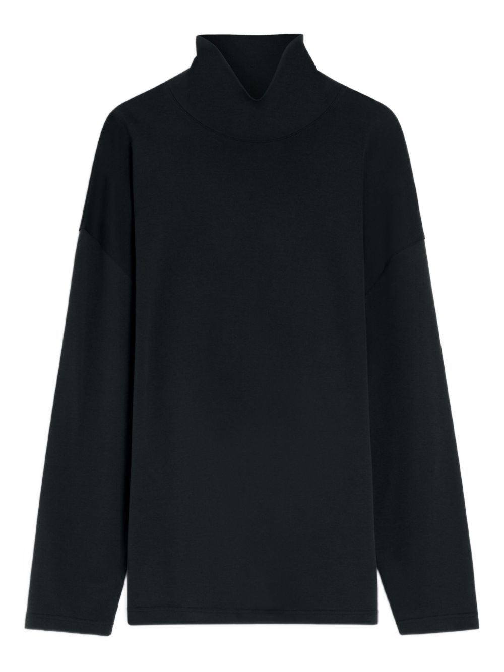 mock-neck long-sleeve T-shirt