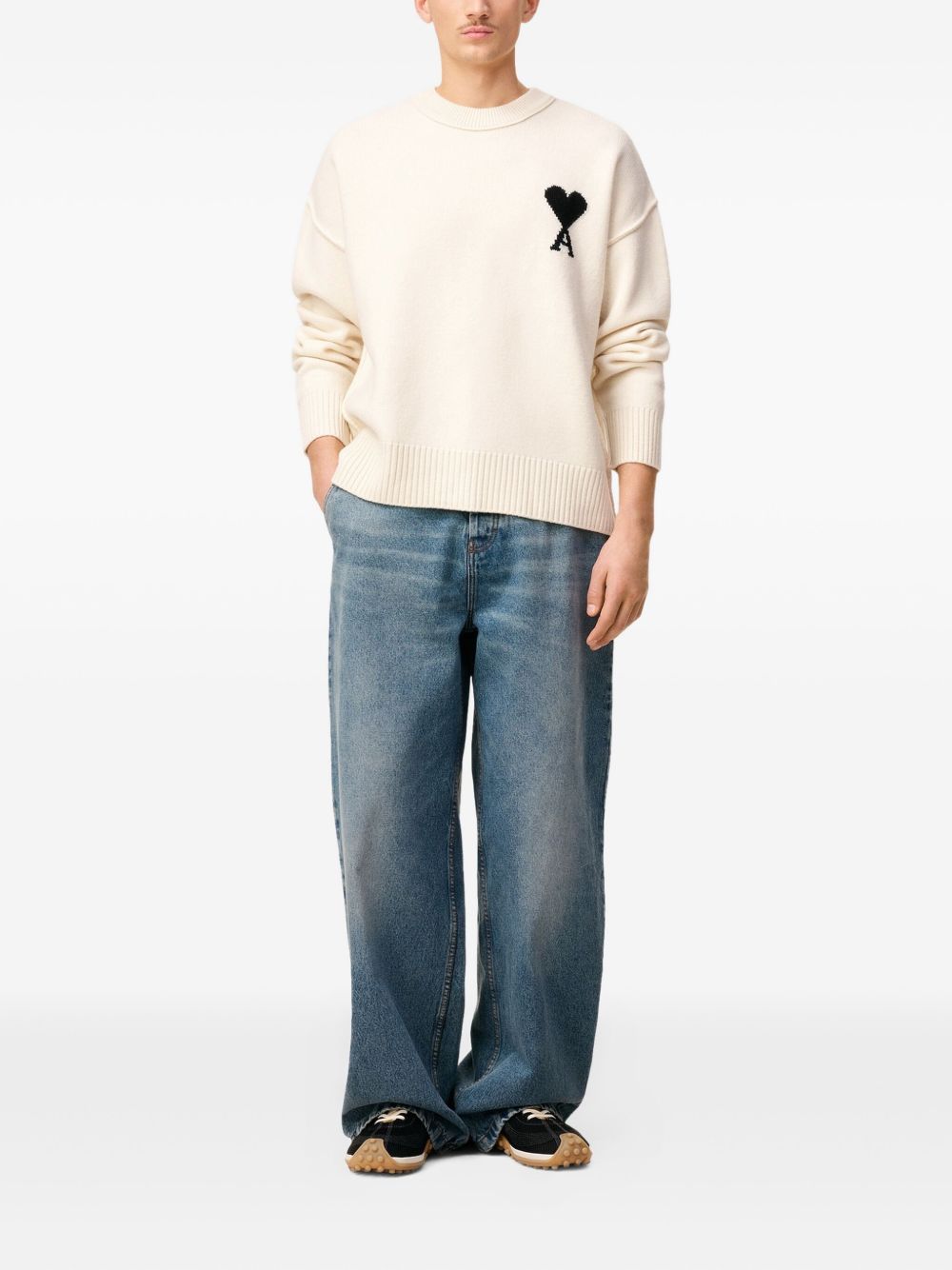 Ami De Coeur crew-neck wool sweater