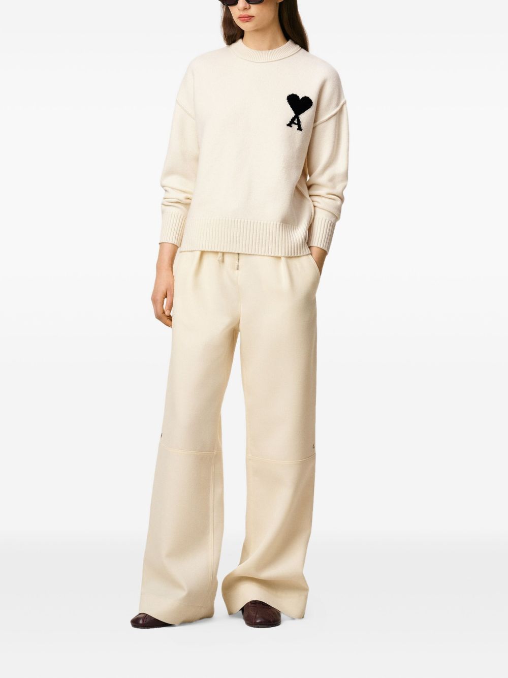 Ami De Coeur crew-neck wool sweater