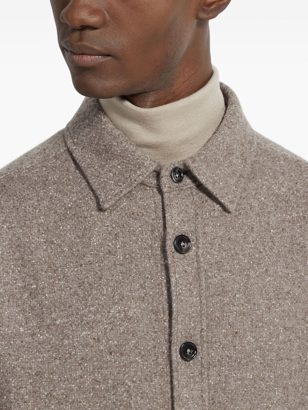 cashmere-silk overshirt