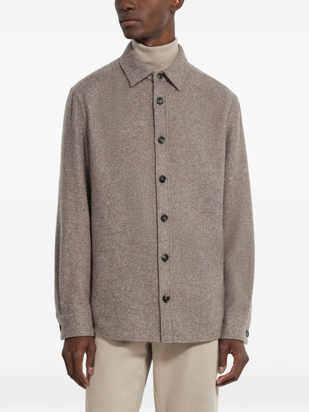 cashmere-silk overshirt