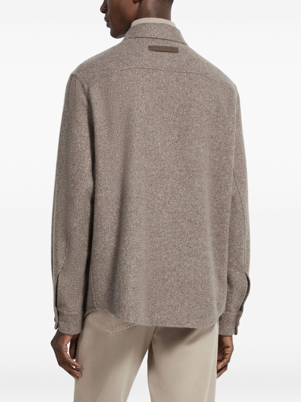 cashmere-silk overshirt