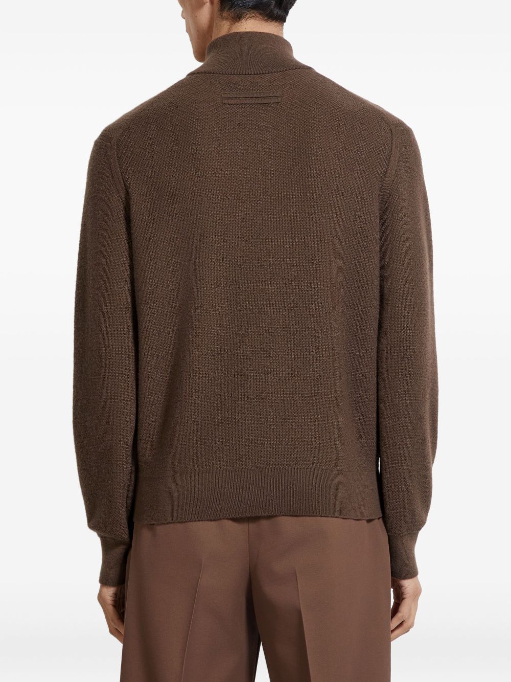half-zip cashmere sweater