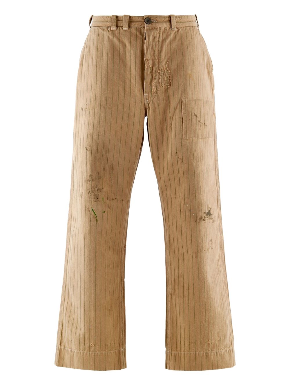 pinstriped trousers