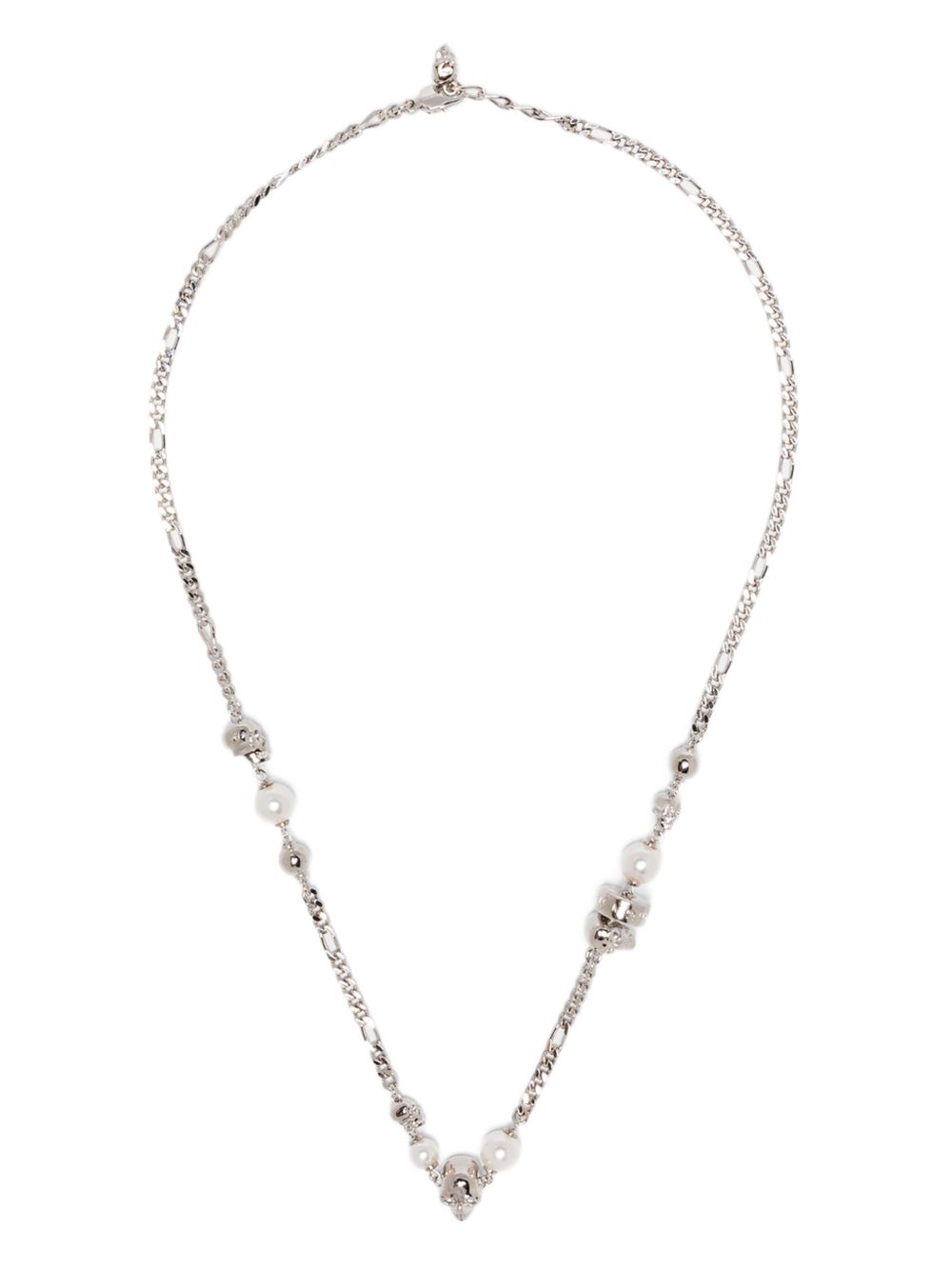 skull-charm curb-chain necklace
