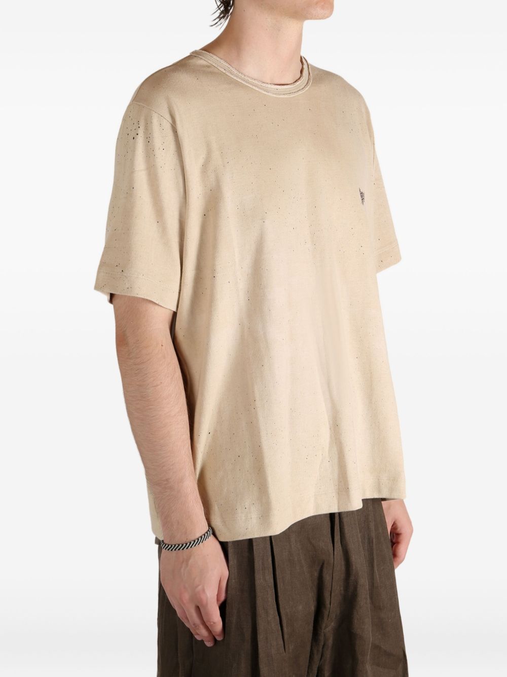 speckled cotton T-shirt