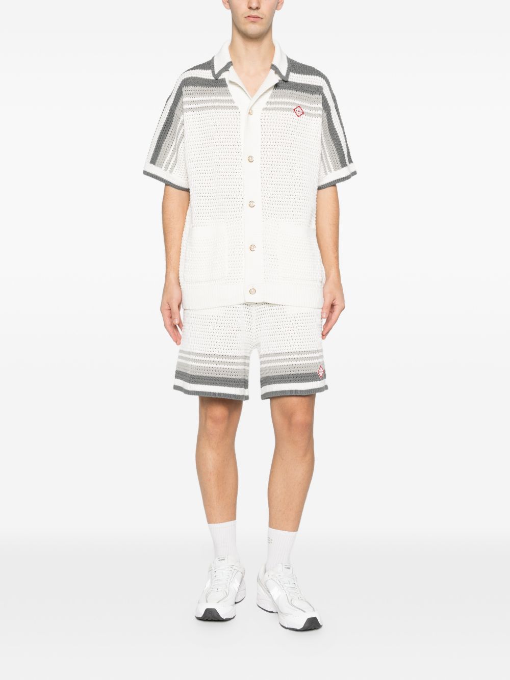 striped crochet shirt