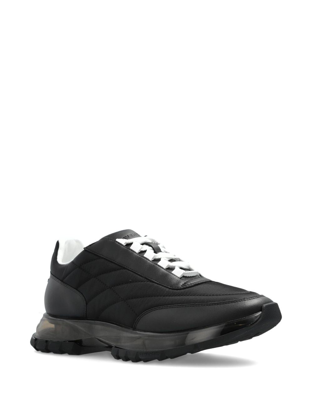 quilted transparent-sole sneakers