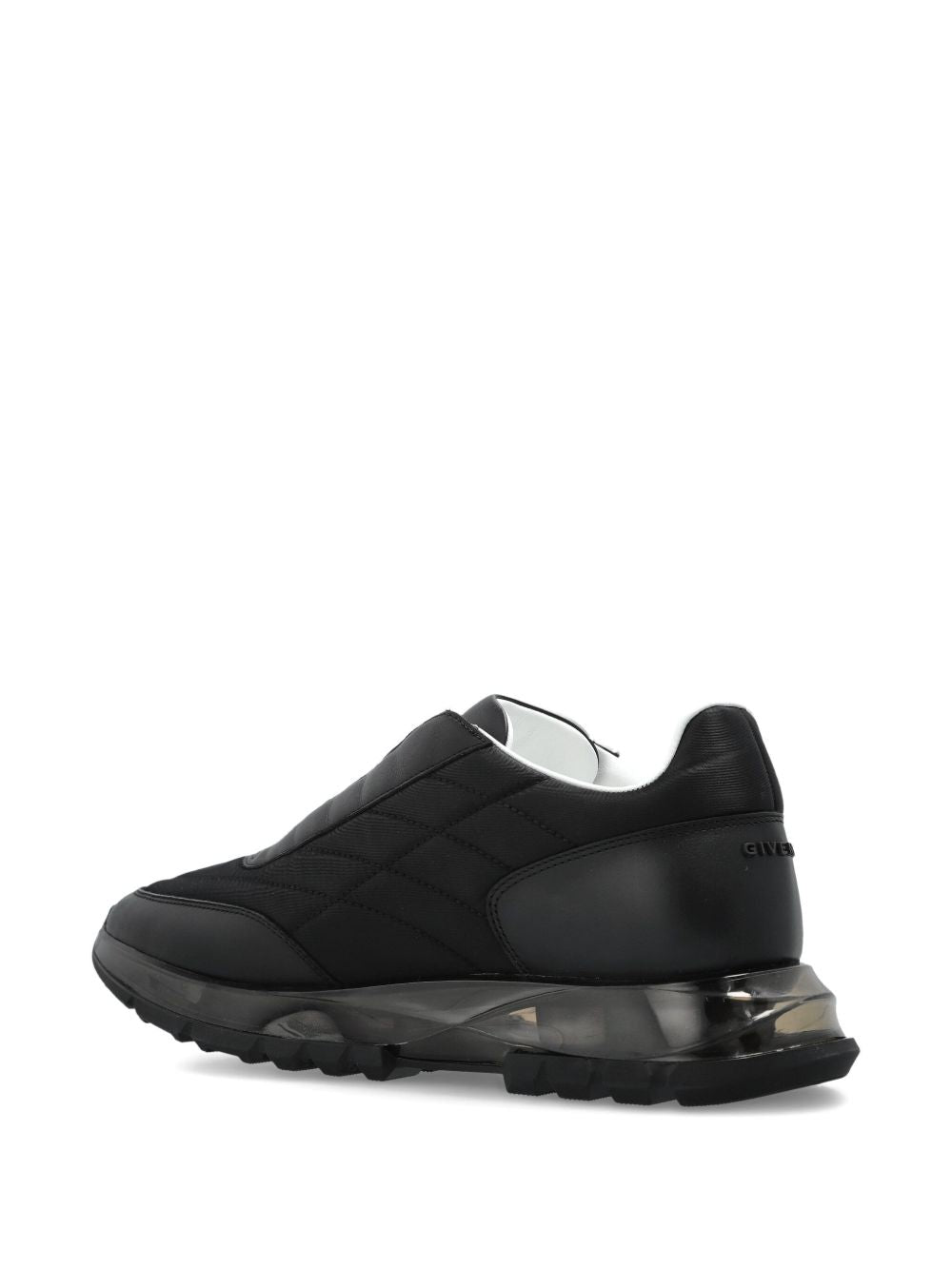 quilted transparent-sole sneakers