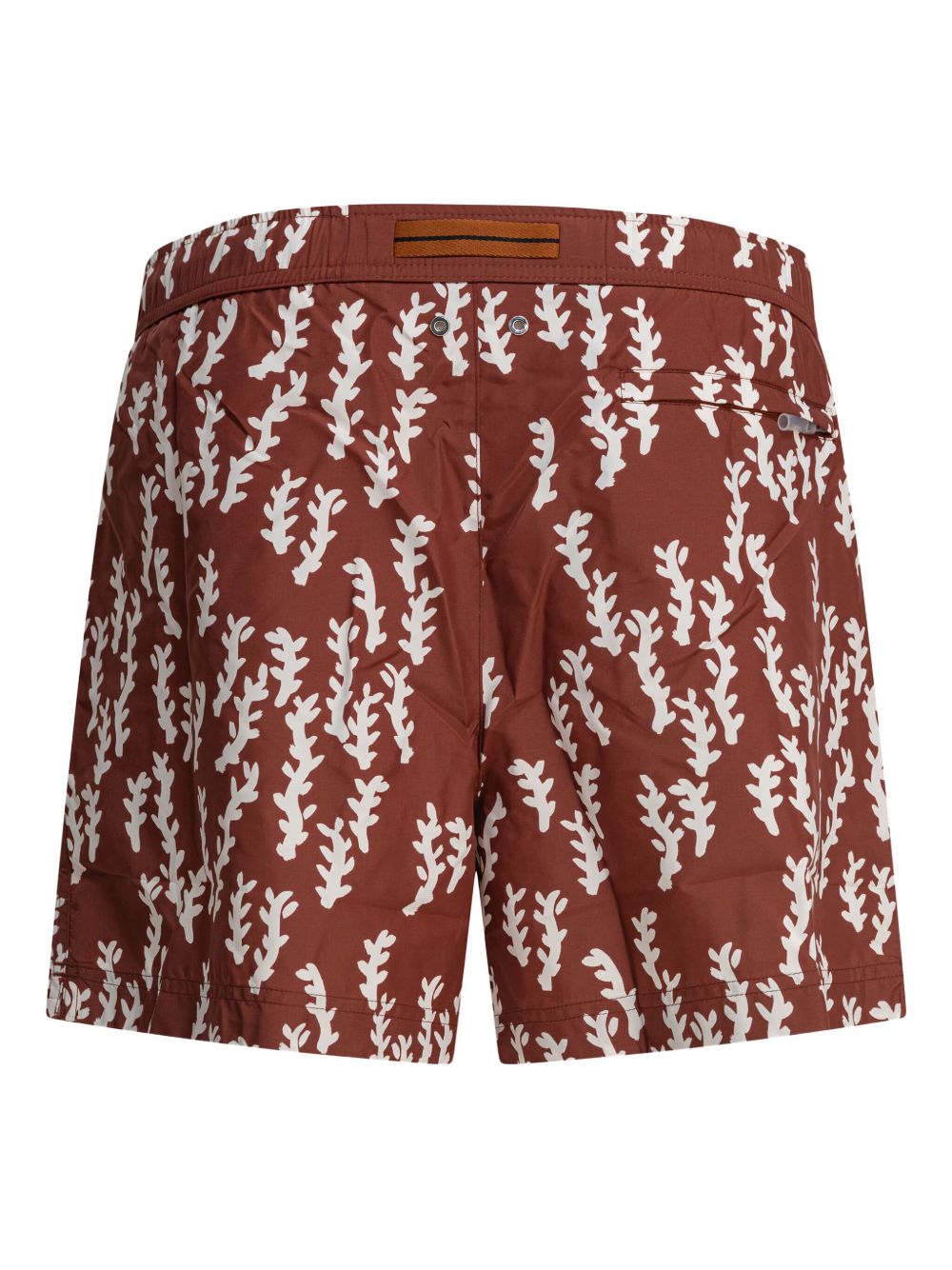 leaf-print swim shorts