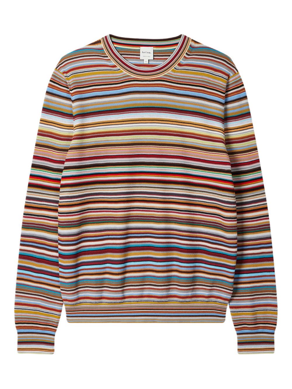multi-striped cotton sweater