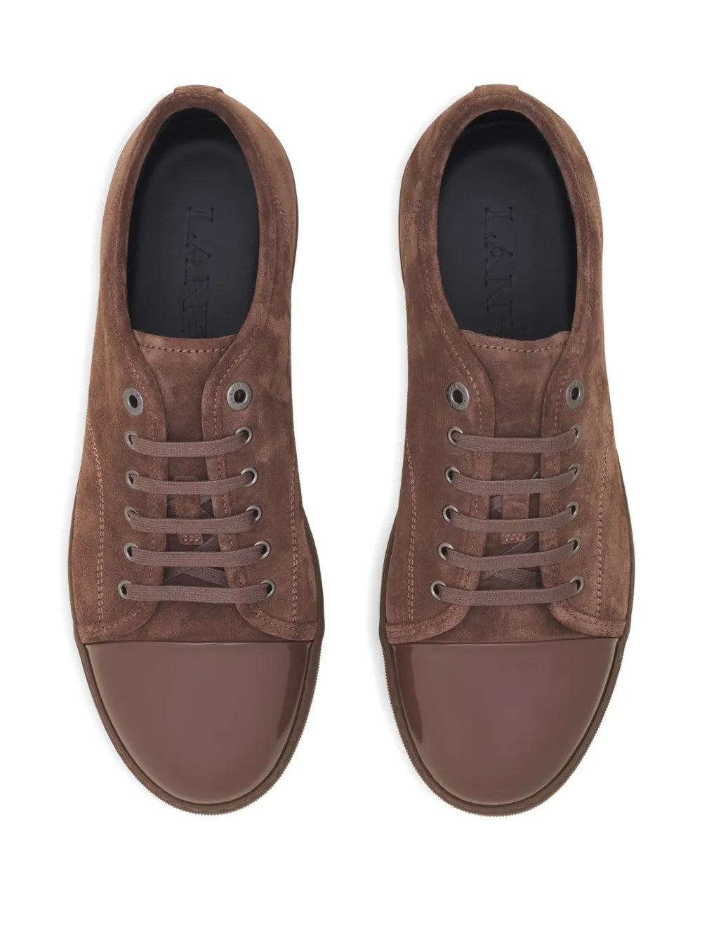 Suede Leather Cap-Toe Sneakers