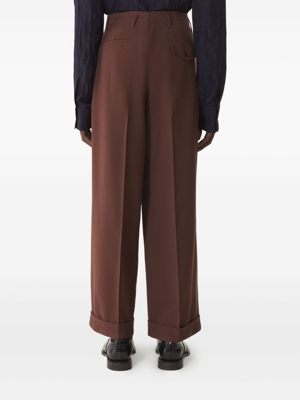 pleated-front trousers