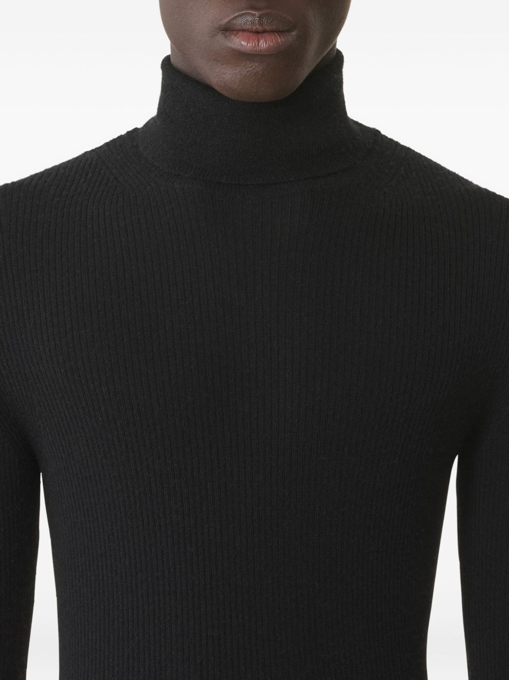 ribbed turtleneck sweater