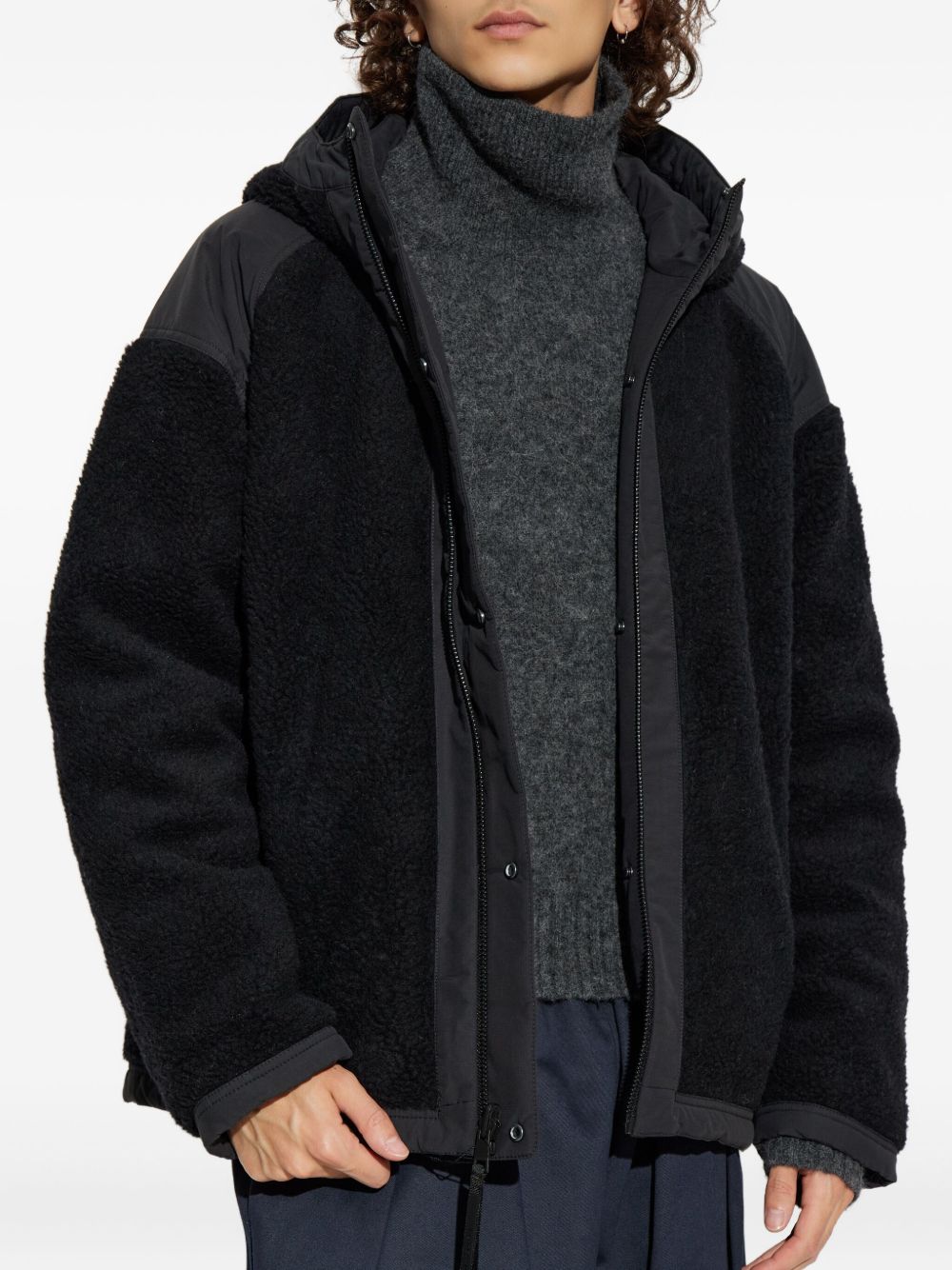 logo-patch fleece jacket