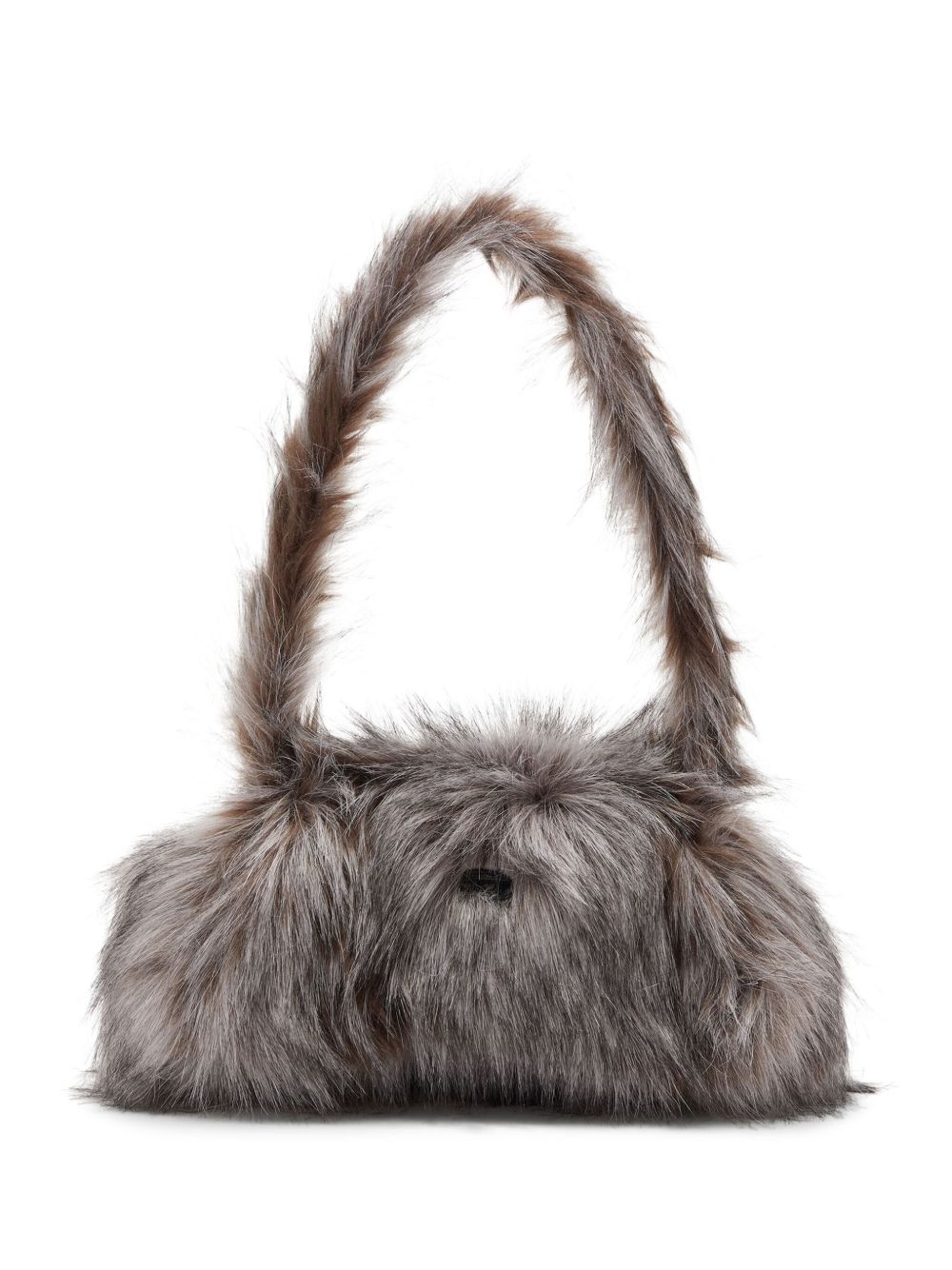 faux-fur top-handle shoulder bag