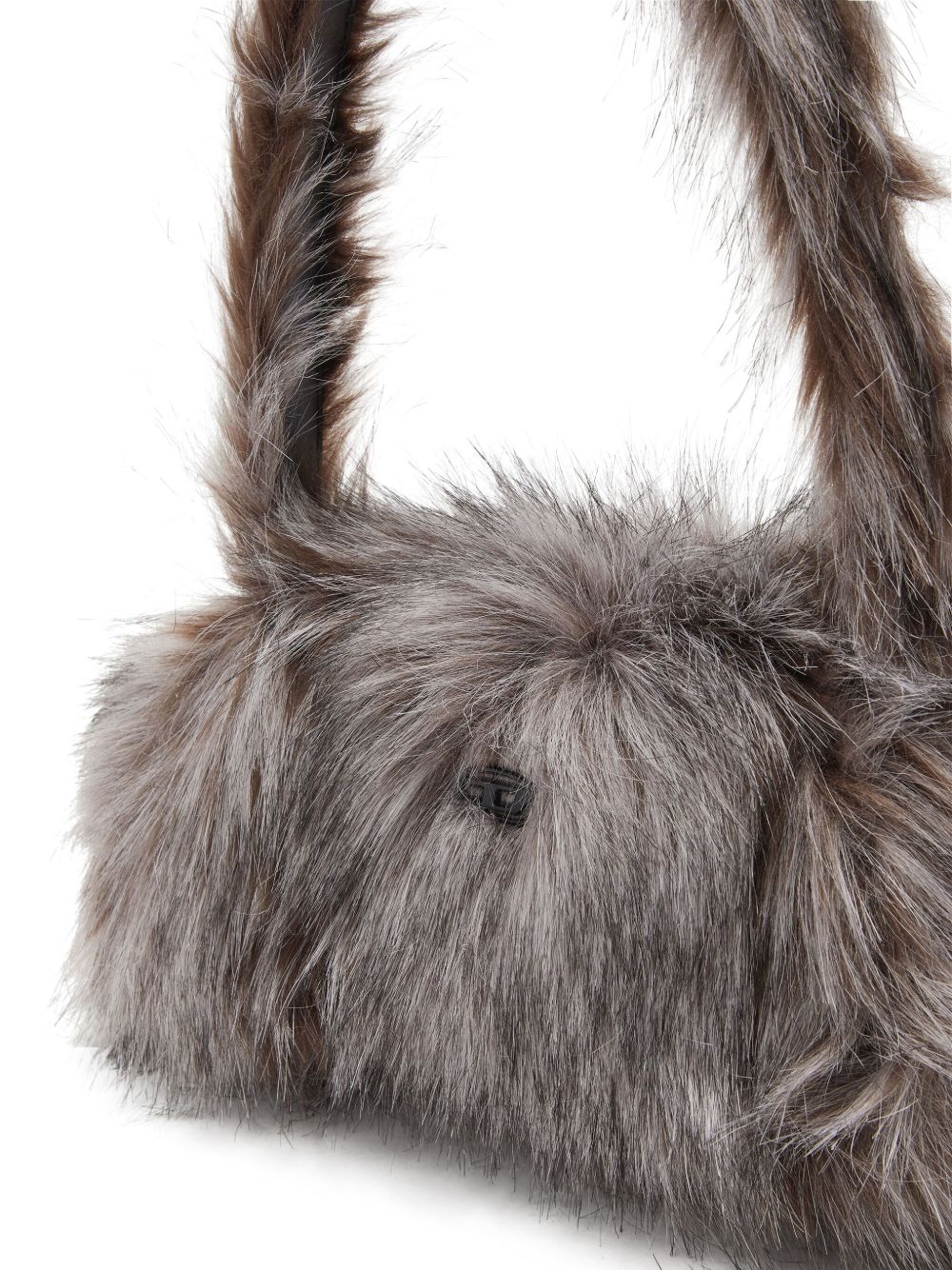faux-fur top-handle shoulder bag