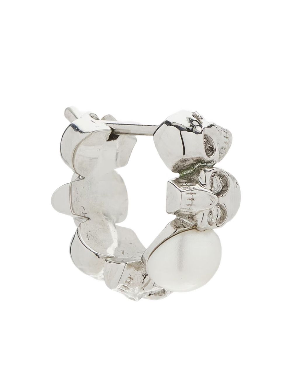 skull pearl-embellished earring